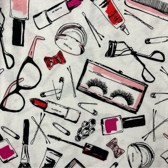 NWT Kate Spade Dream A Little Dream Nightshirt Sz Large Multicolor Lipstick - Picture 7 of 14